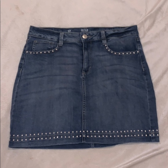Denim studded mini skirt - Picture 1 of 3